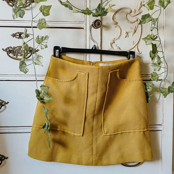 Forever 21 Dresses & Skirts - Forever 21 Mustard Yellow Retro Vibes Mini Skirt